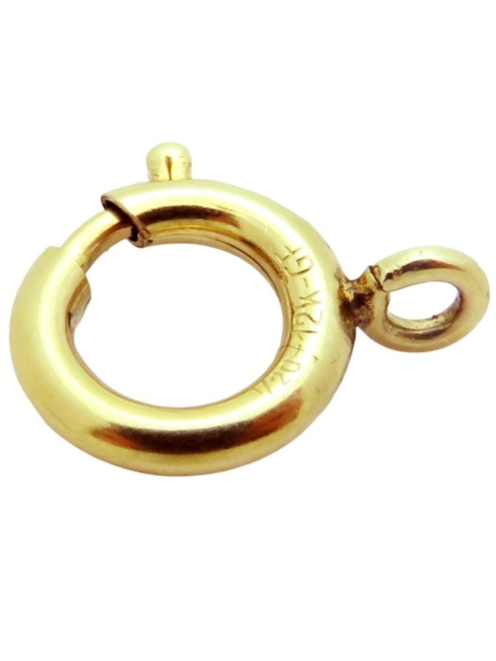 Vintage 12K Gold Filled Heavy Duty 9mm Spring Ring Clasp for Bracelet/Necklace